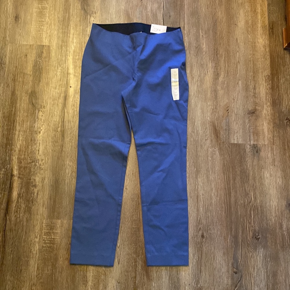 A New Day side zip skinny ankle pants size 6 color blue